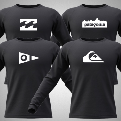 DRI FIT STRETCHABLE BLACK RASH GUARDS BEACH SURF SWIM THERMAL GUARD