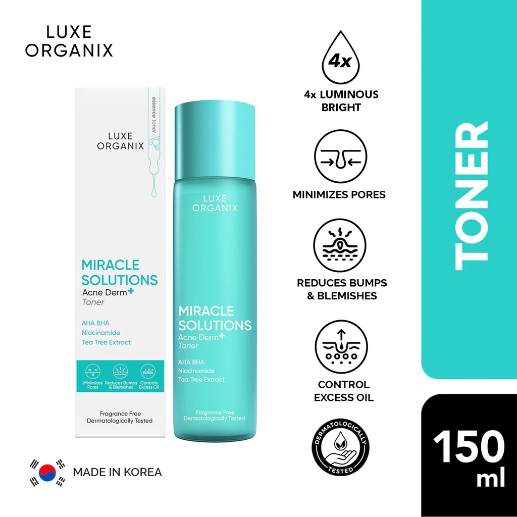 Luxe Organix Miracle Toner AHA/BHA Pore Clarifying Treatment 150ml