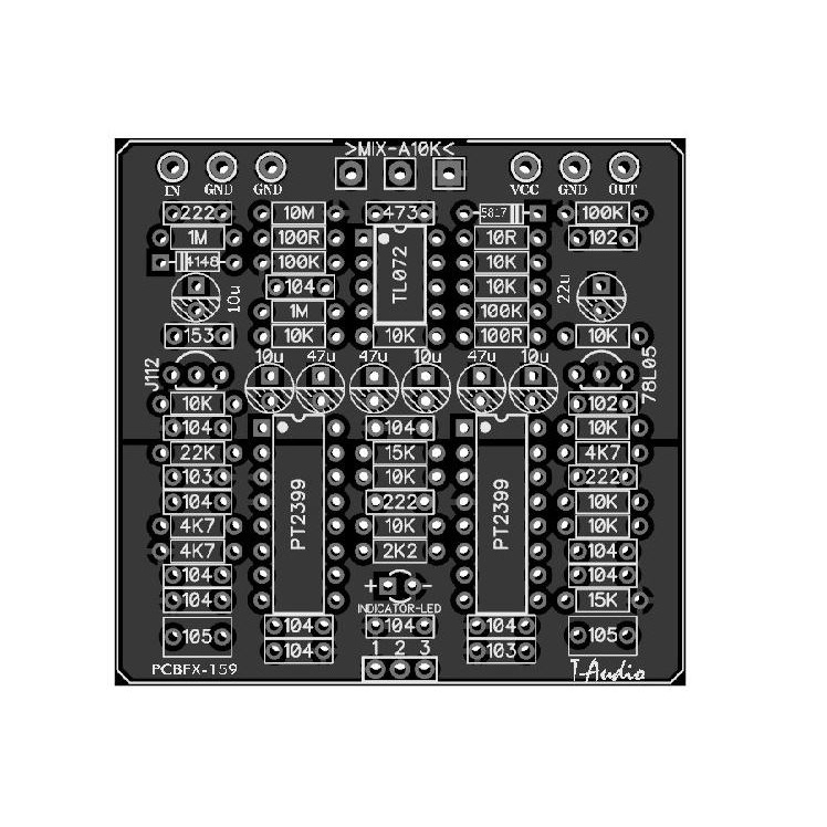 Taudio PCBFX159 Based On Valve Wizard Equinox II Reverb Pedal DIY