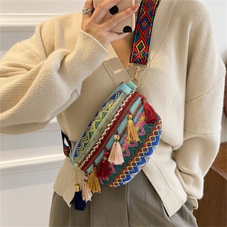 ALEXTREME Korean Cute Canvas Belt Bag Waist Chest Sling Bags for Women with Bear Doll Zipper Design, Adult Unisex, Size: 32