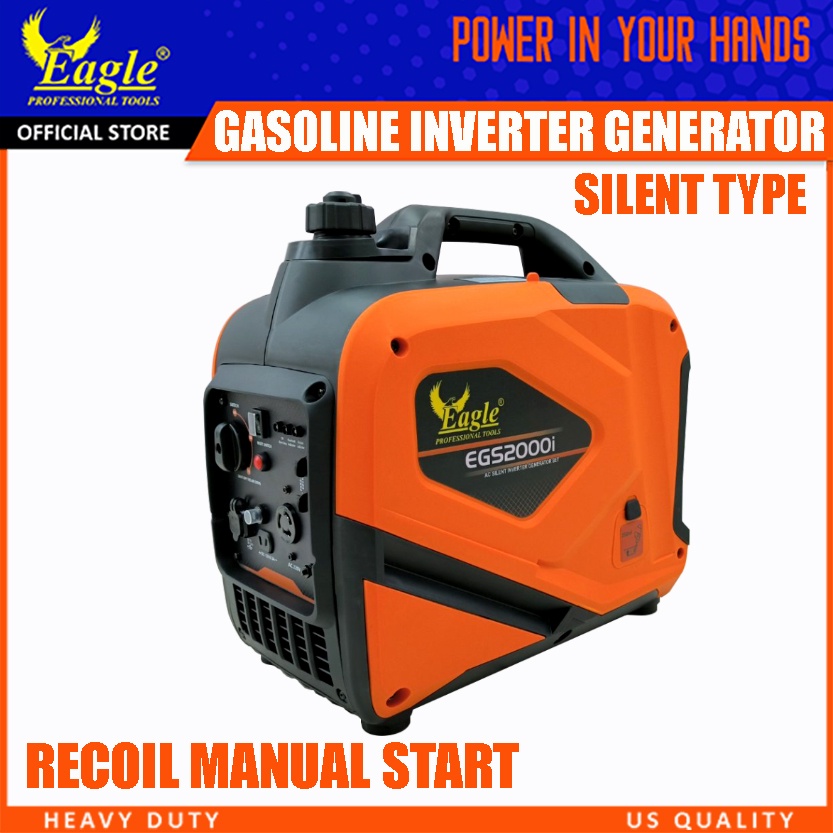 EAGLE Gasoline Inverter Generator Silent Type 2000W Recoil Start ...