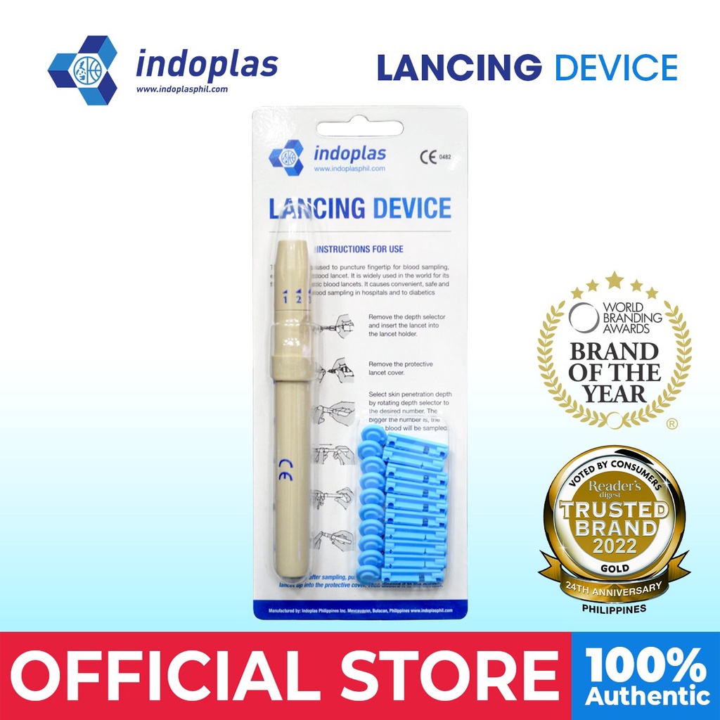 Indoplas BloodSampling Lancing Device 1 Piece Shopee Philippines