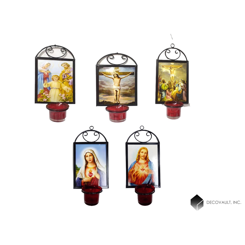 Religious Candle Holder Wall Frame Decor Shopee Philippines