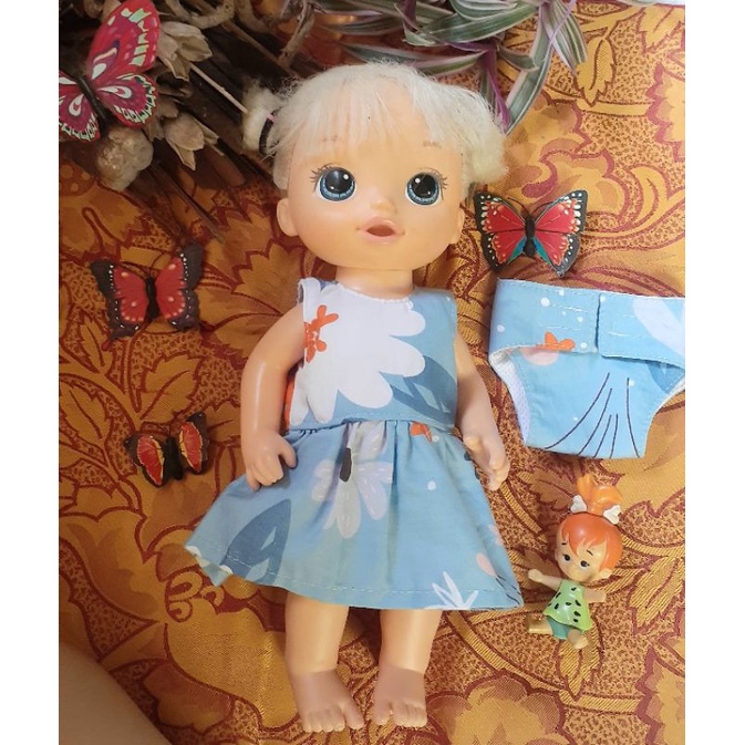 Baby Alive Clothes/Baby Alive Sunday Dress with Diaper For 12"Inches