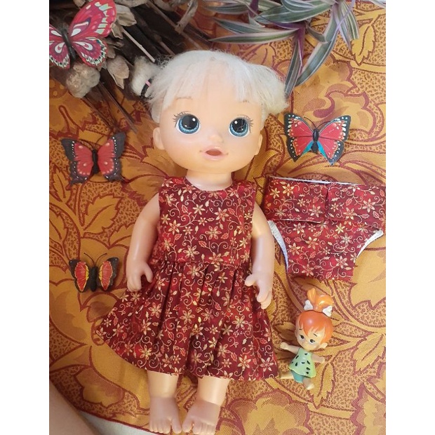 Baby Alive Clothes/Baby Alive Sunday Dress with Diaper For 12"Inches