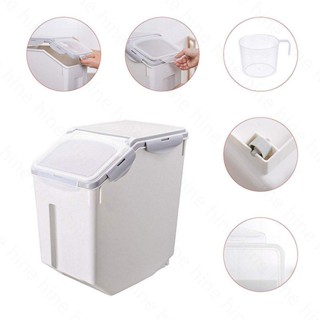 25kg Rice Storage Sealed Cereal Rice Dispenser Kitchen Organizer Rice ...