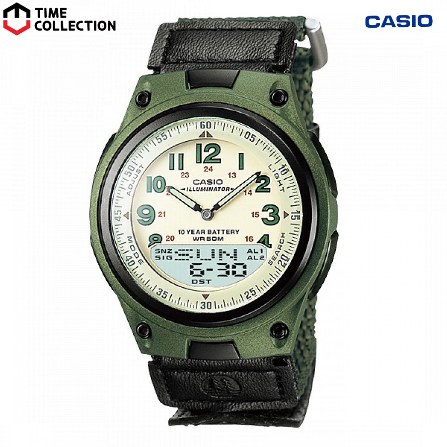 Casio AW-80V-3BVDF Digital Analog Rubber Strap Watch For Men | Shopee ...