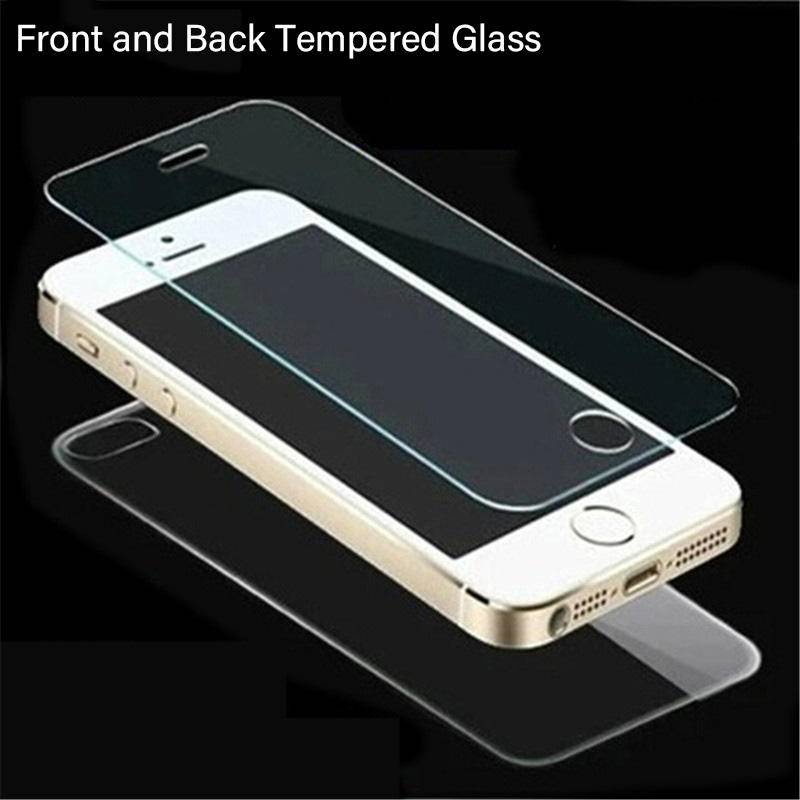 Front and Back Tempered Glass for iPhone 5 5S SE 2016 Screen Protector
