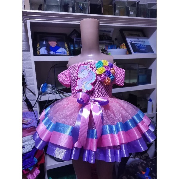 Unicorn tutu dress with free hairdress Shopee Philippines