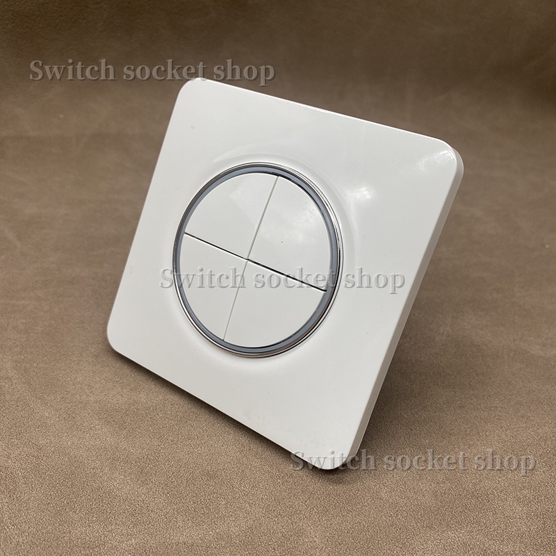 Type 86 1 2 3 4 Gang 3 way switch button wall light switch luxury PC ...