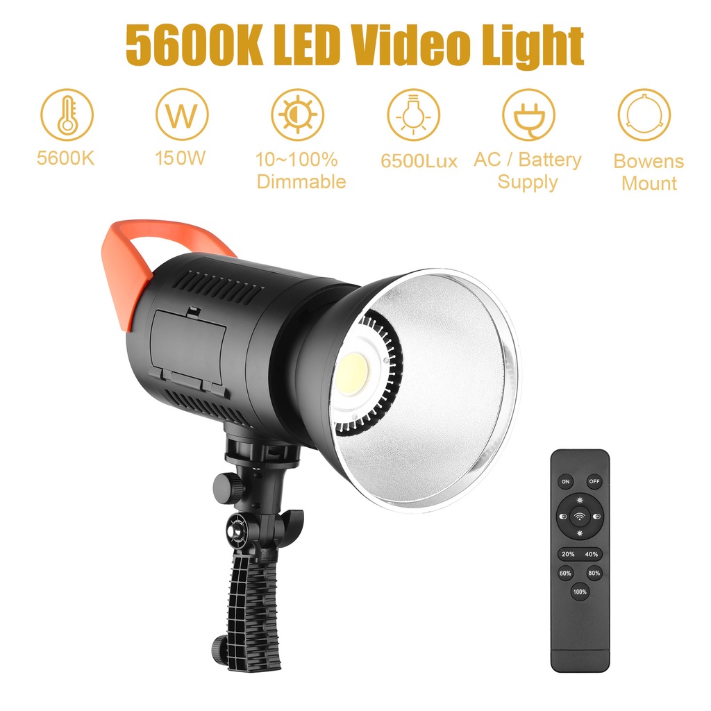 [COD]150W LED Video Light 5600K Studio Lights Dimmable Bowens Mount ...