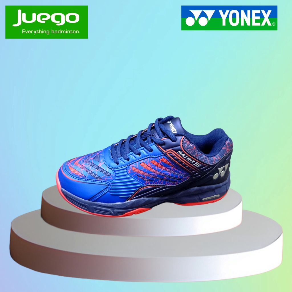 Yonex COURT ACE MATRIX 5 Badminton Shoes Electric Blue Dark Obsidiant ...