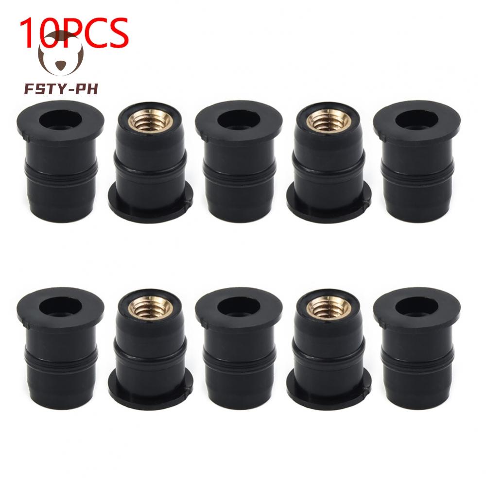 10 X Motorcycles Windshield Windscreen Bolts Set Rubber Well Nut