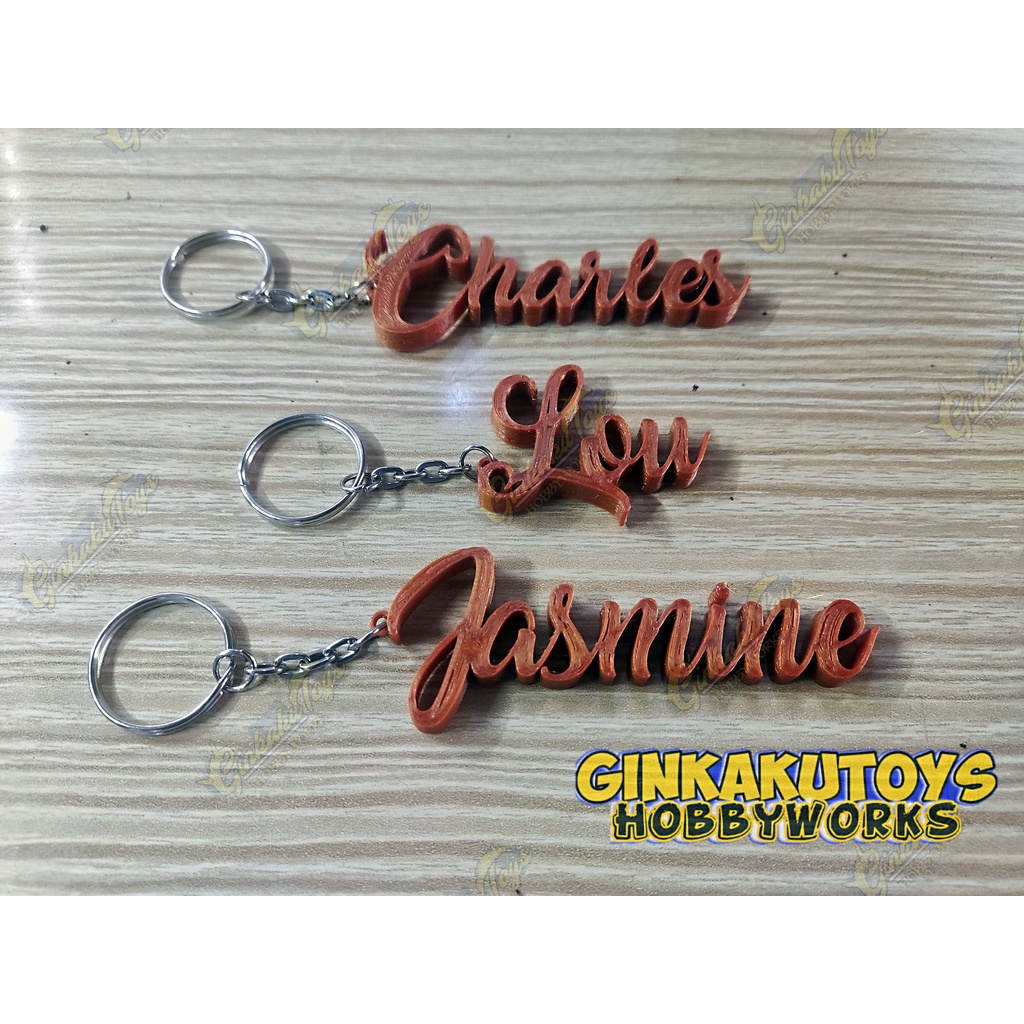 Personalized Keychain Name Customized CURSIVE Fonts Bag Tags Name Tag 3D  Printed Keychain | Shopee Philippines