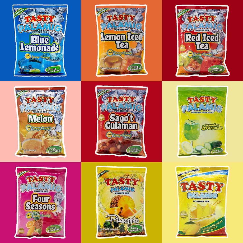 Tasty Palamig Juice 500g Gulaman Pineapple Red Tea Blue Lemonade