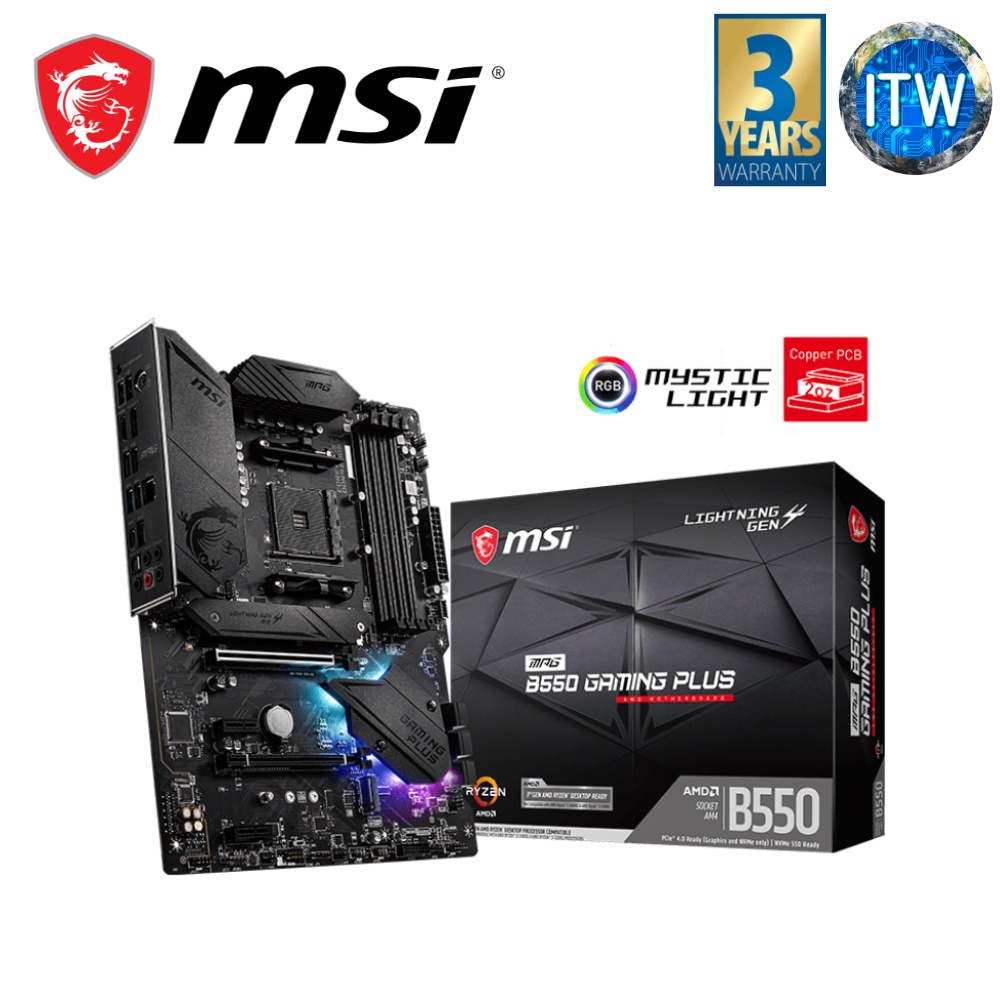 MSI MPG B550 Gaming Plus ATX AM4 DDR4 Motherboard | Shopee Philippines