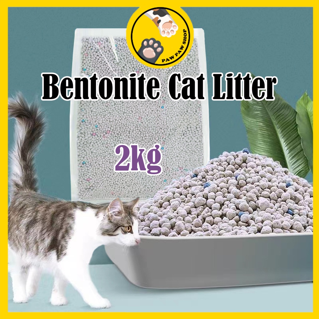 2kg Natural Bentonite Cat Litter Sand Biodegradable Fast Clumping