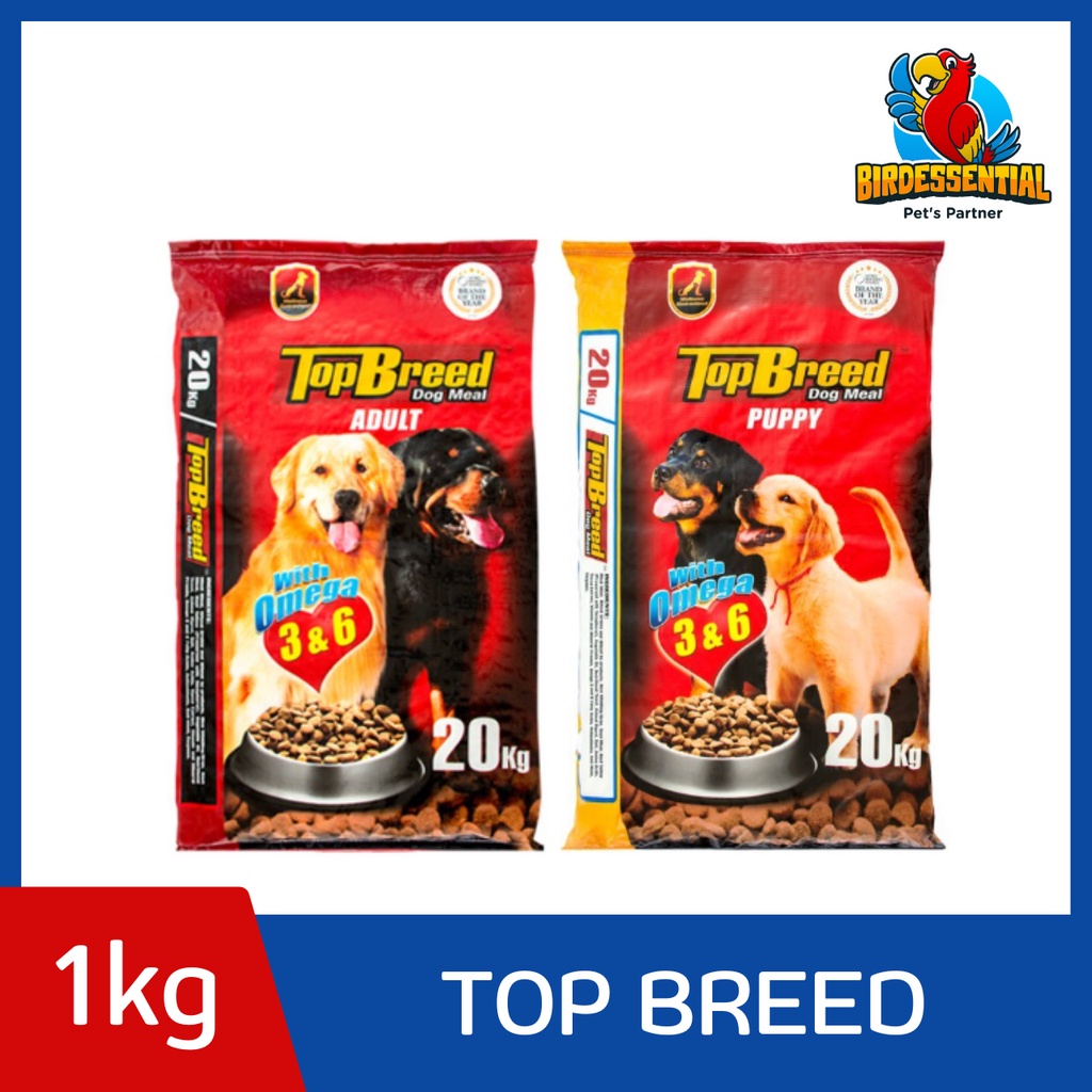 Top Breed Topbreed Dog Meal Adult/Puppy Dog Dry Food with Omega 3&6 1kg