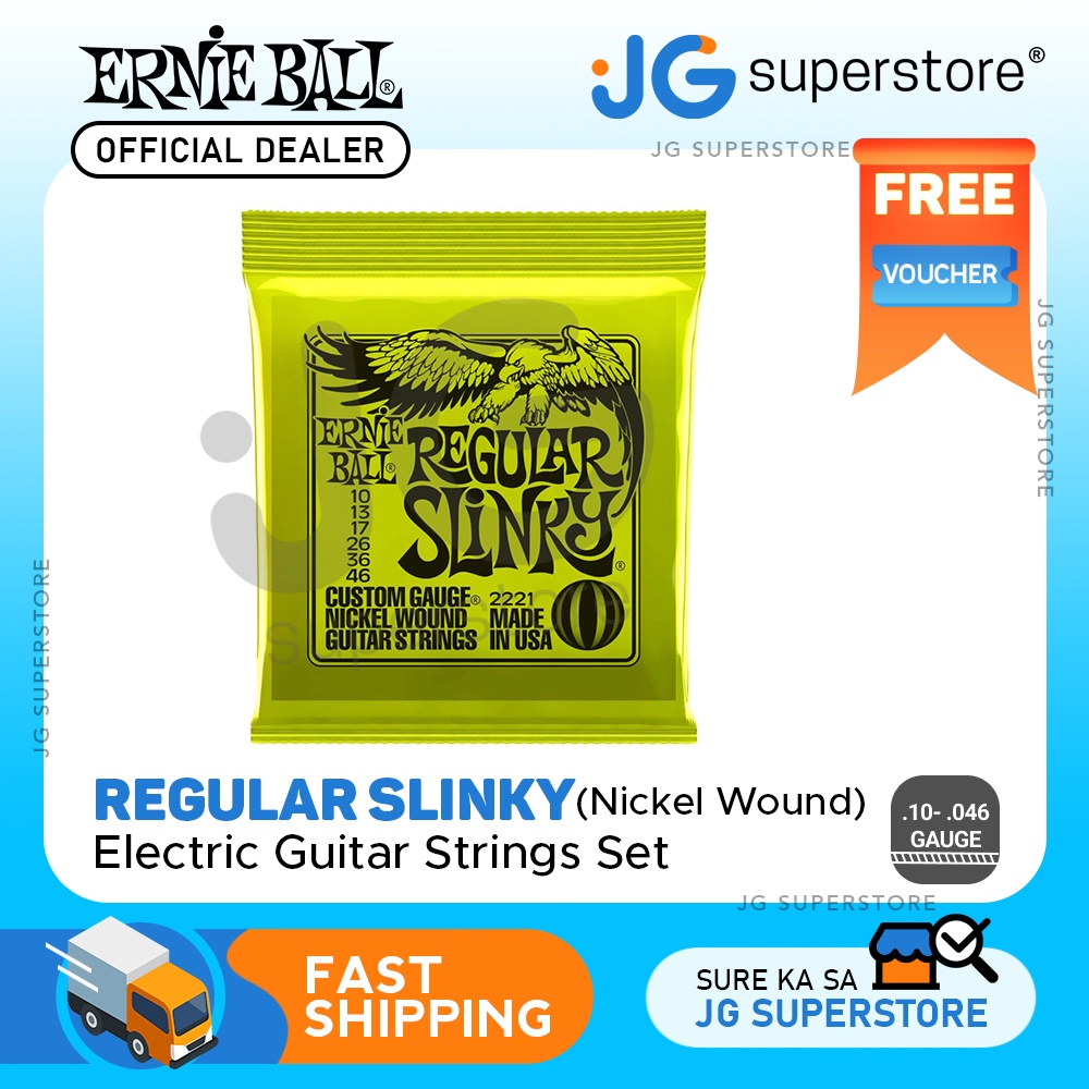 Ernie Ball Regular Slinky Bright Gauge Nickel Wound Electric Guitar