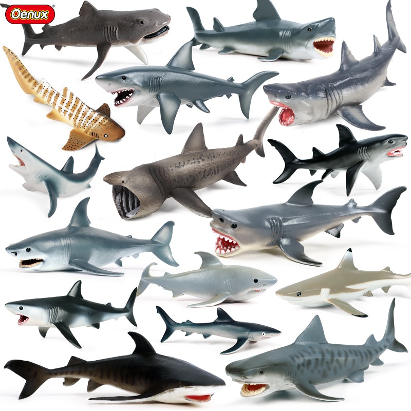 Sea Life Model Great White Shark Helicoprion Megalodon Action Figure ...