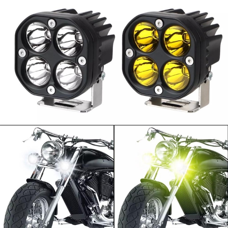 3 Inch 40W Universal Fog Light Yellow LED Work Light for Motorcycle
