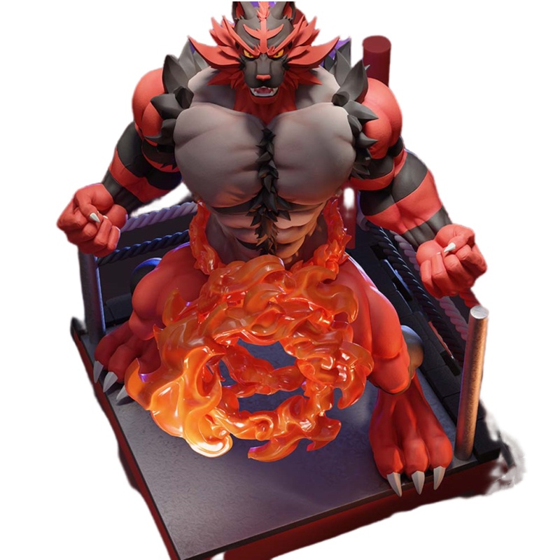 Pre Sale 23Cm Gk Pokemon Anime Action Figure Incineroar Limited Edition