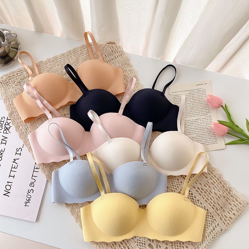 Abma Fashion Stripe Underwear Seamless Wireless Soft Women's Bra ...