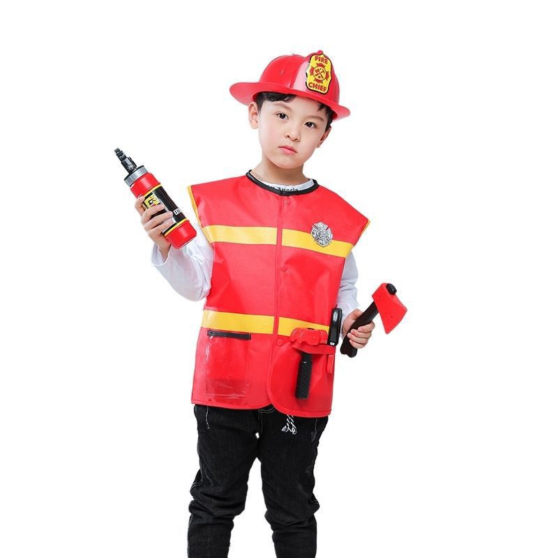 career fireman costume unisex (top,cap and toys) | Shopee Philippines