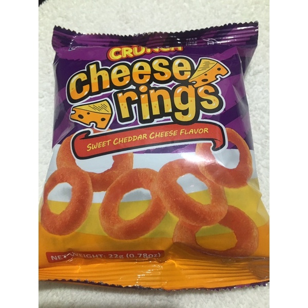 Super crunch cheese rings sweet cheddar cheese flavor 22g | Shopee ...