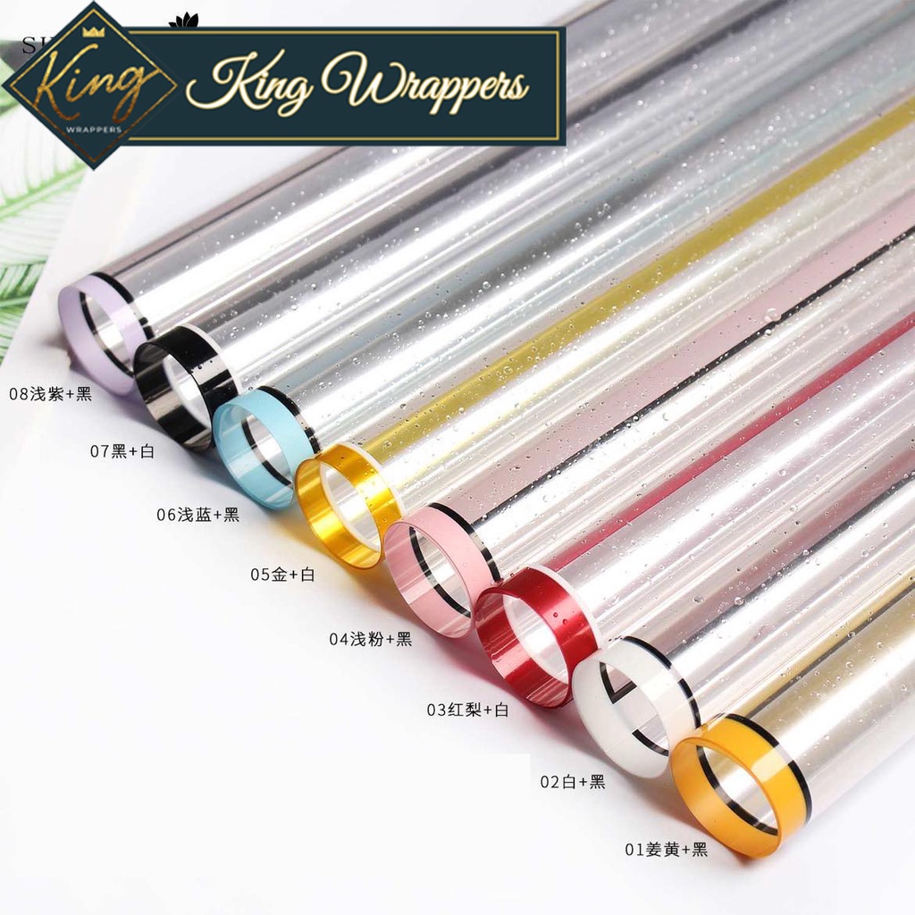 20pcs per pack Transparent Double Colored Flower Bouquet Wrapper Floral ...