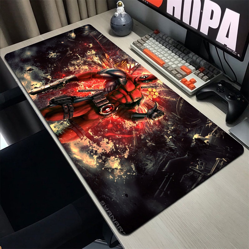 Deadpool Desk Mat Cartoon Mousepad Anime Mouse Pad Gaming Pc Gamer ...