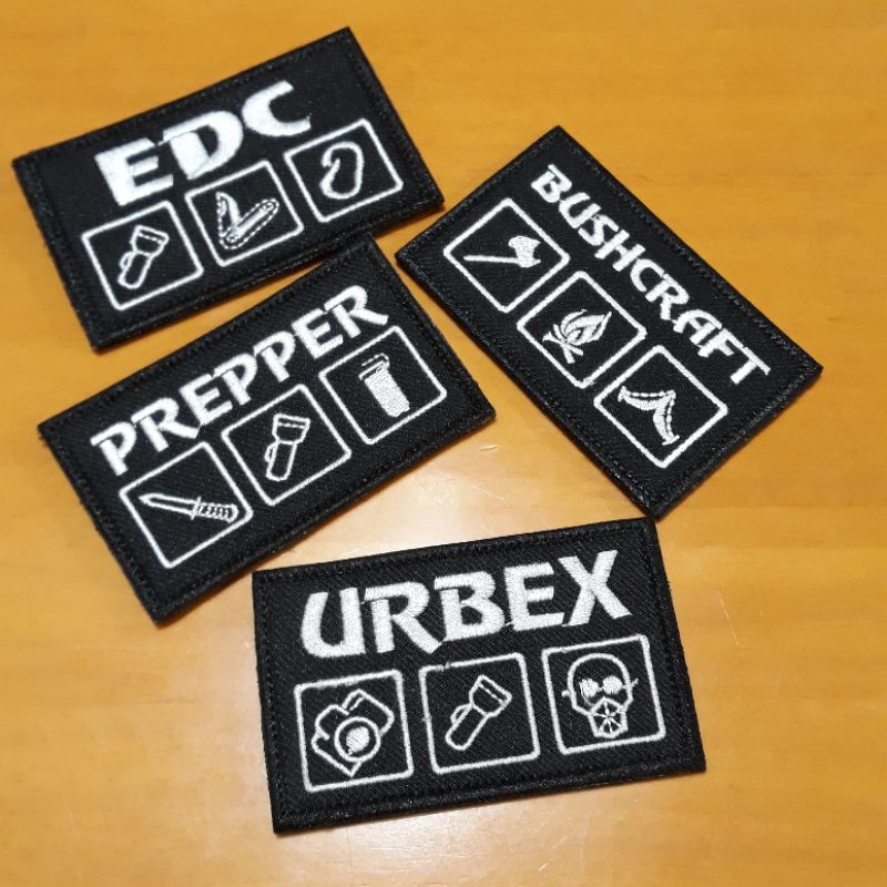 EDC, BUSHCRAFT, PREPPER, URBEX PATCHES W/ VELCRO Shopee Philippines