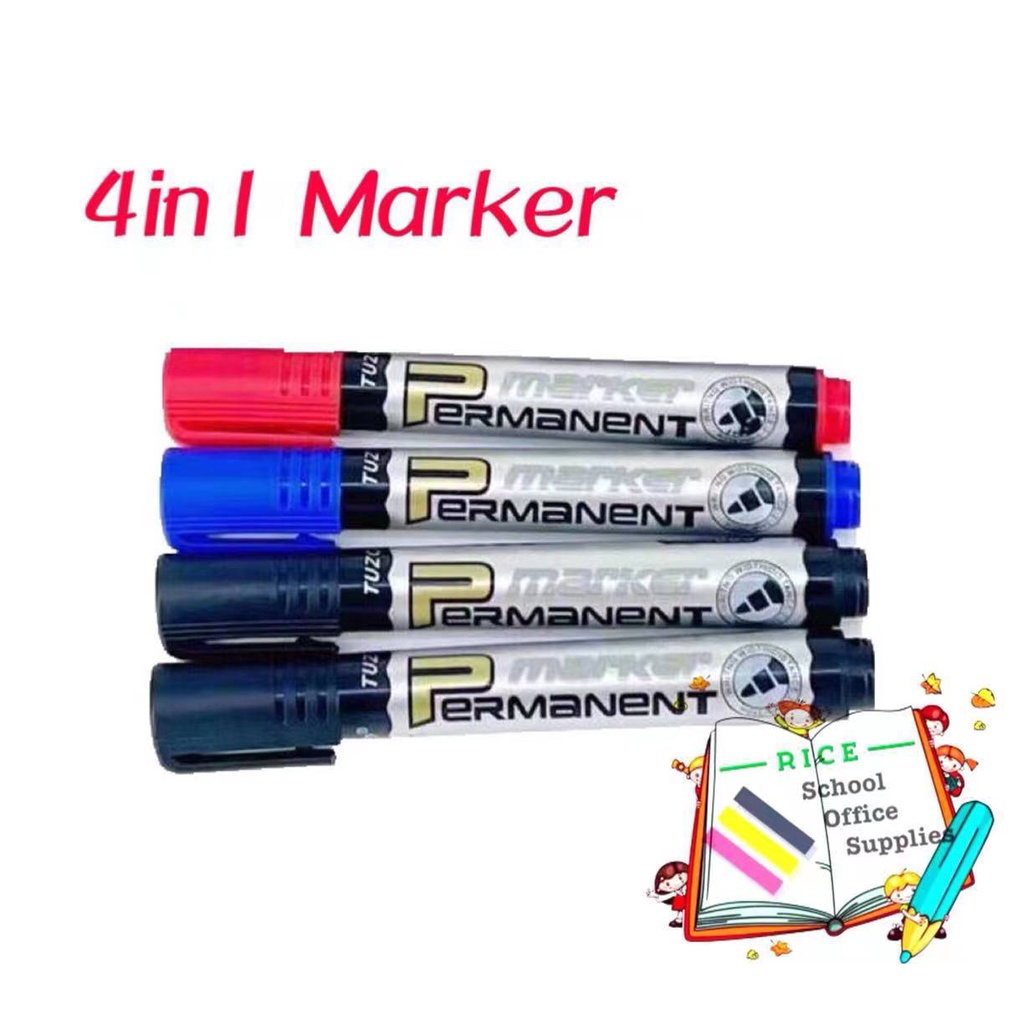 Rice 4in1 Permanent marker school/office supplies 4Colors | Shopee ...