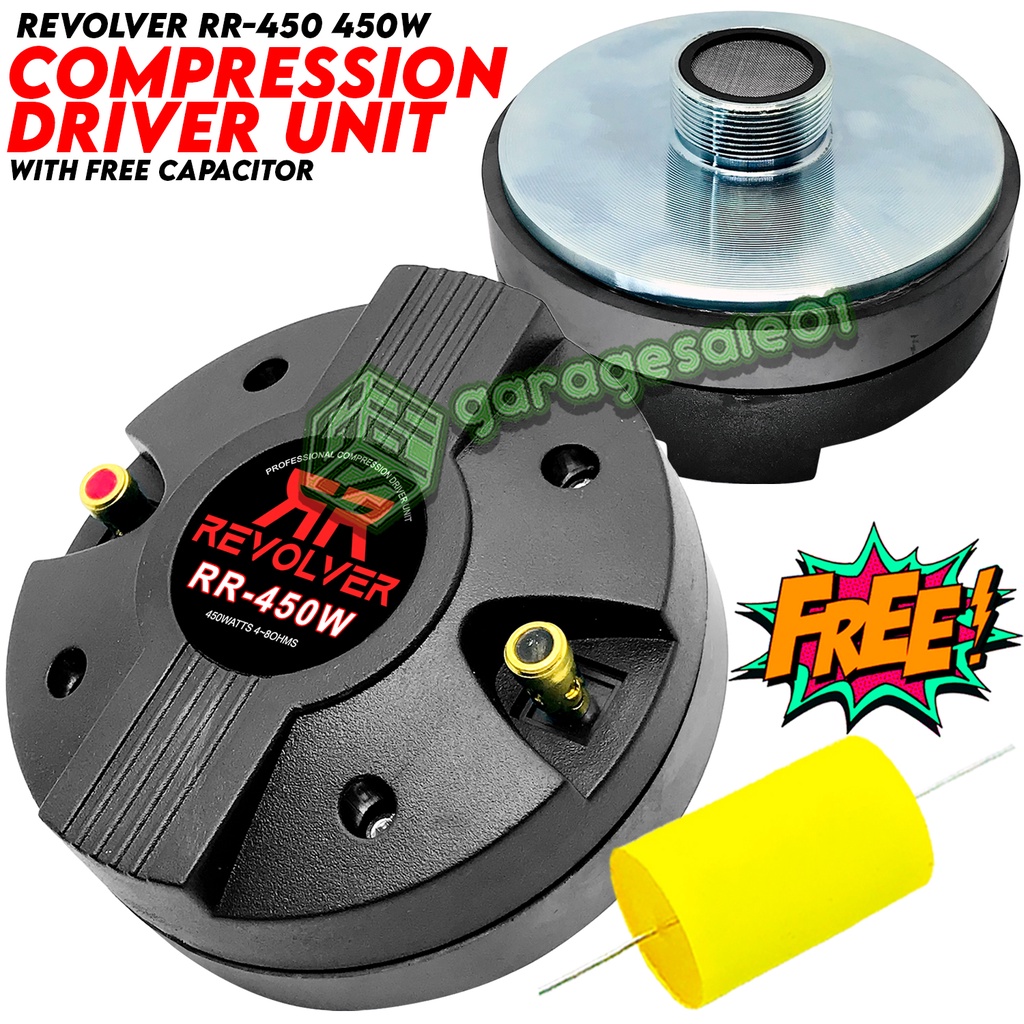 GS 450W Revolver RR-450W Compression Driver Tweeter With FREE Capacitor ...