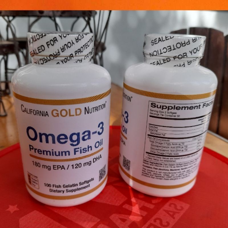 CALIFORNIA GOLD NUTRITION Omega3 Premium Fish Oil 180 mg EPA/120 mg