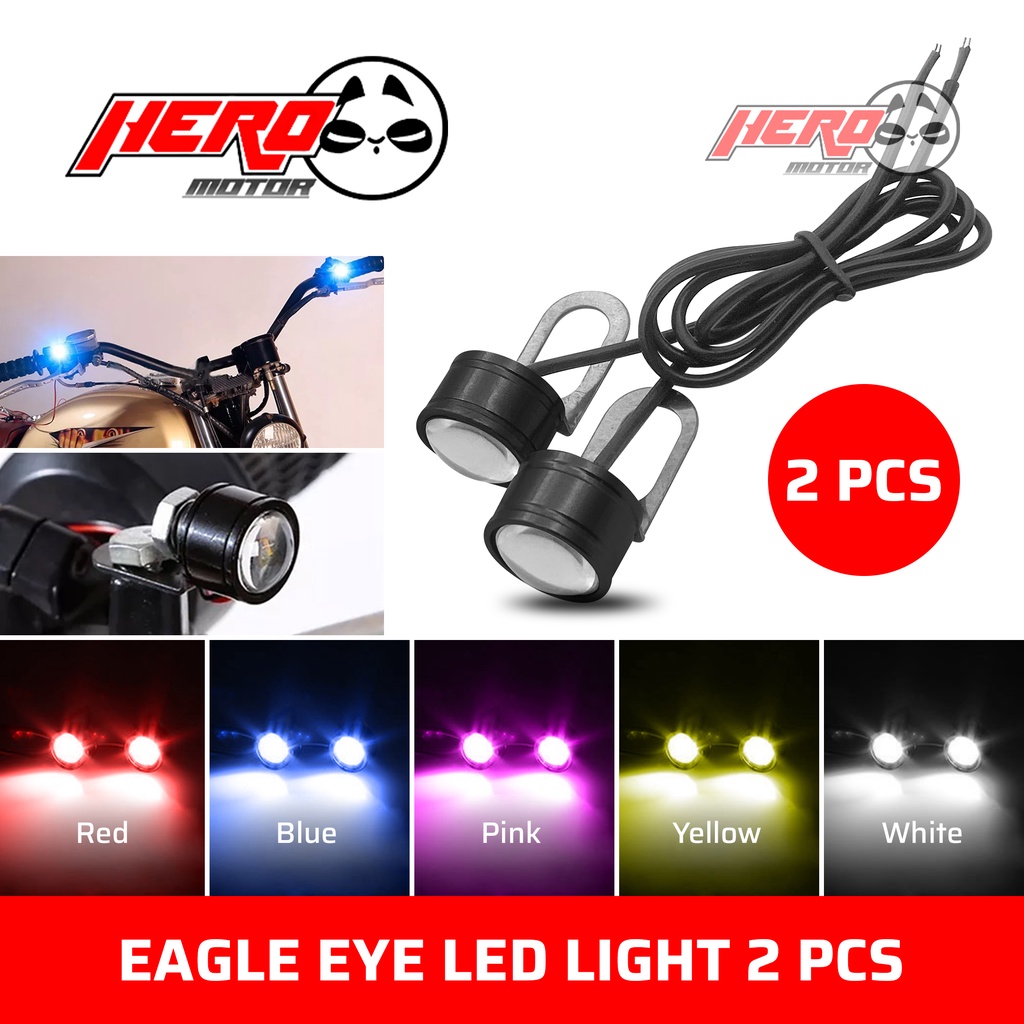 Motorcycle Eagle Eye LED Light With Bracket Waterproof [1 Pair ...