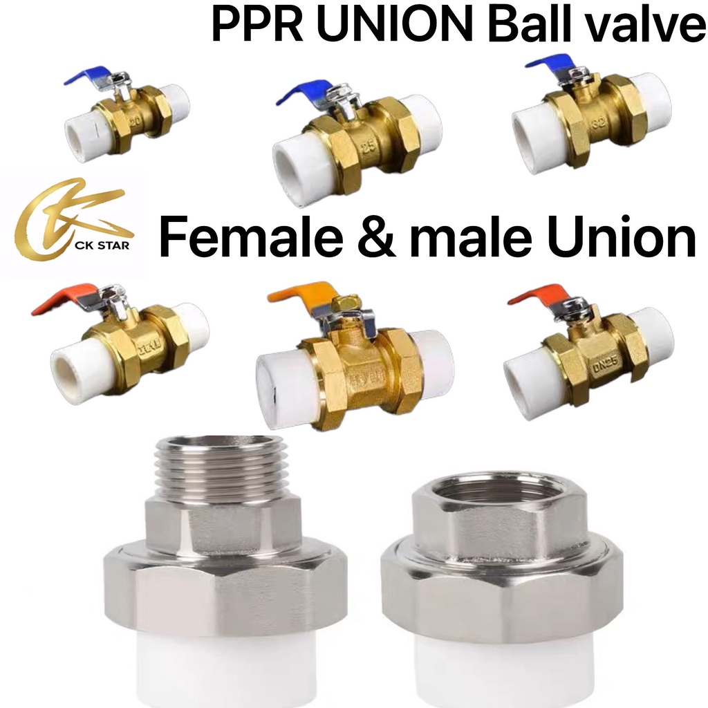 PPR FITTINGS BRASS UNION BALL VALVE , FEMALE UNION , MALE UNION ,MALE ...