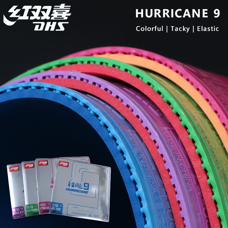DHS Hurricane 9 Colorful Table Tennis Rubber Original Ping Pong Rubber