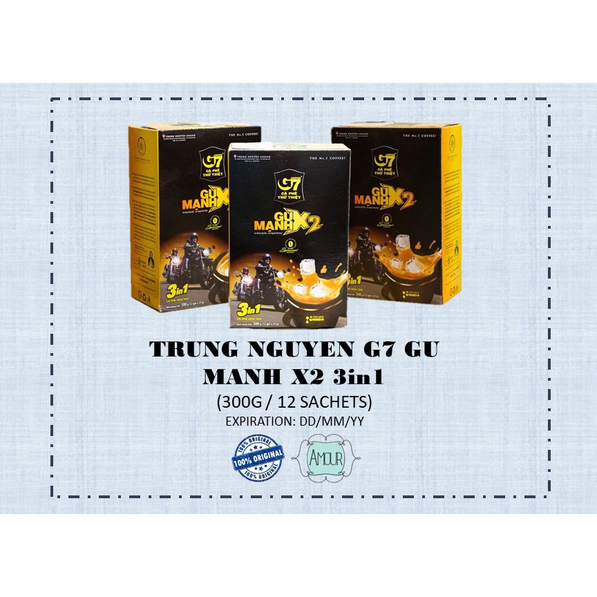 TRUNG NGUYEN G7 GU MANH X2 Coffee (3in1) - Product of Vietnam | Shopee ...