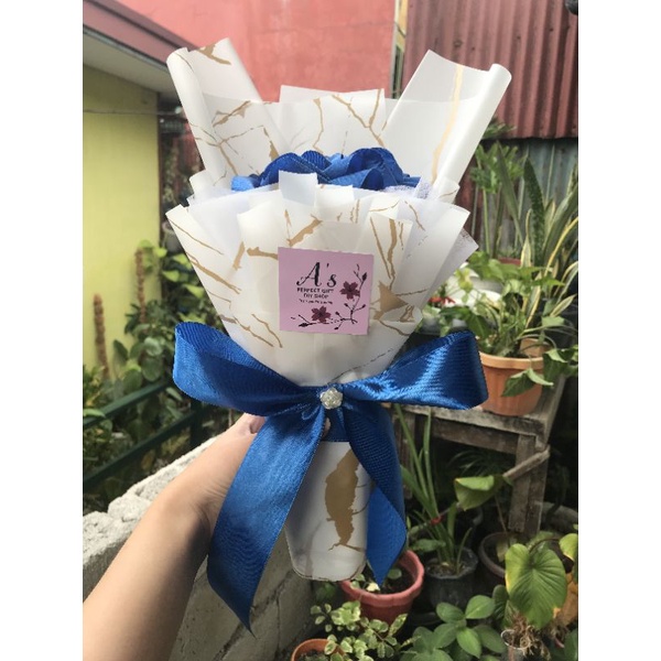3 pcs. Handmade Satin Rose Bouquet | Shopee Philippines