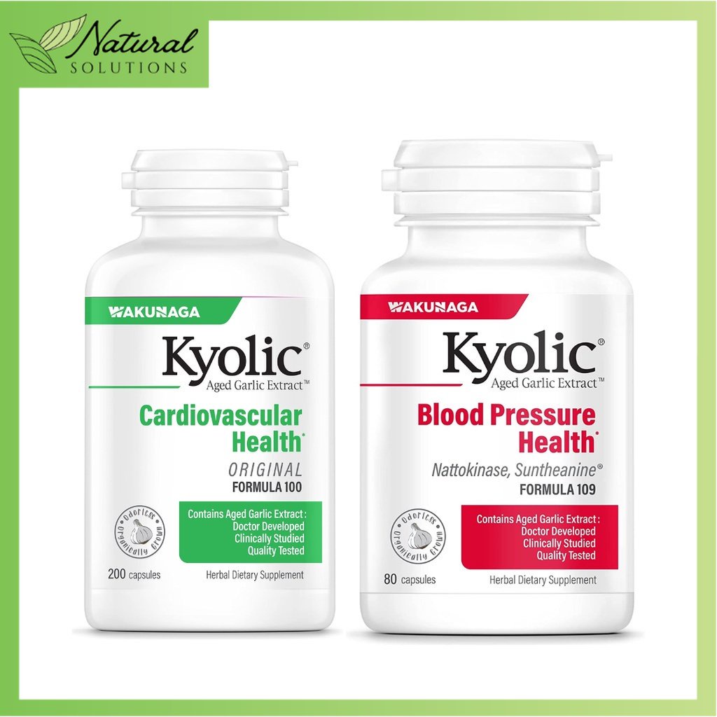 Natural Solutions Kyolic, Aged Garlic Extract Lecithin Cardiovascular Blood Pressure Natural