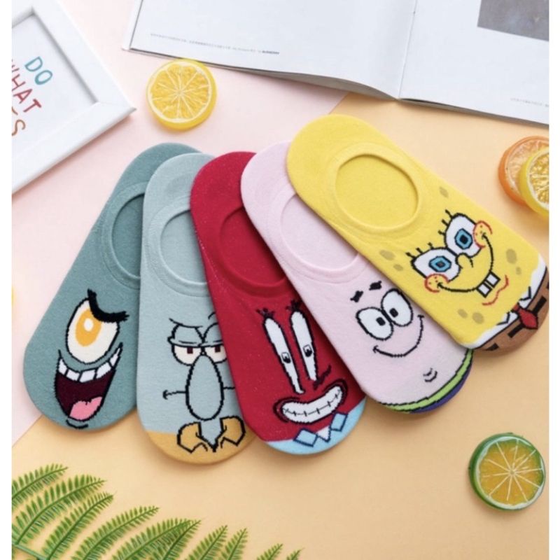 Spongebob Foot Socks Iconic Korean Socks Character Patrick Mr.Crabs ...