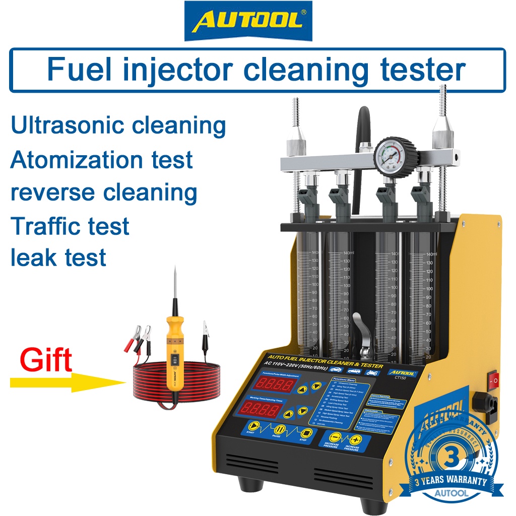 AUTOOL CT150 Fuel Injector Cleaning Tester Ultrasonic Cleaning Fuel