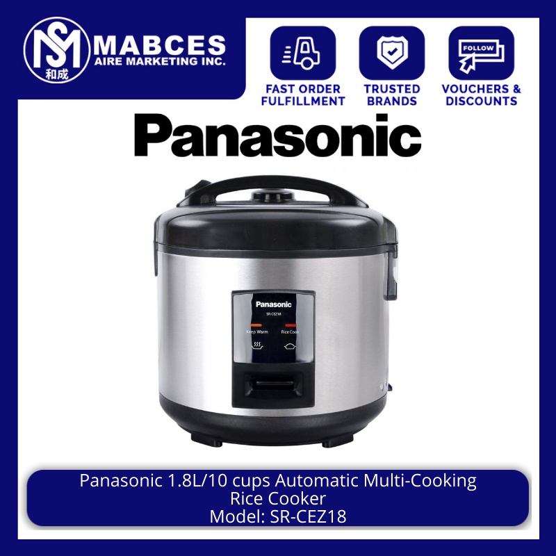 Panasonic 1.8L/10 cups Automatic MultiCooking Rice Cooker SRCEZ18 Shopee Philippines
