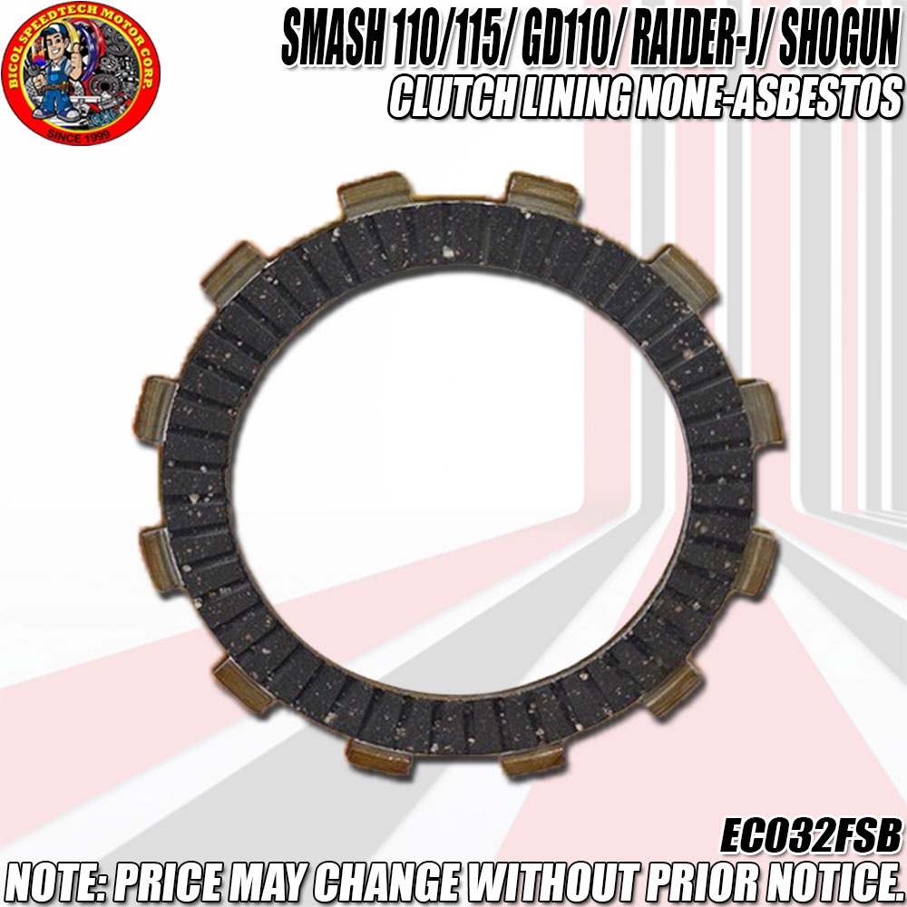 SMASH 110/115/ GD110/ RAIDERJ/ SHOGUN CLUTCH LINING NONEASBESTOS