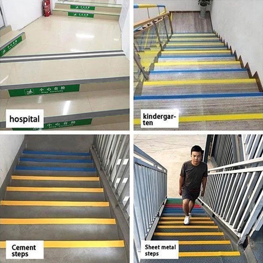 GEEBON Anti-slip Stair Strip Stair Edge Tape Safety Self-adhesive Floor ...