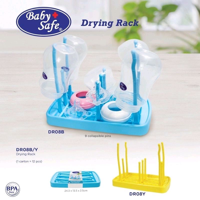 Baby Safe Drying Rack DR08B DR08Y Bottle Drying Rack | Shopee Philippines