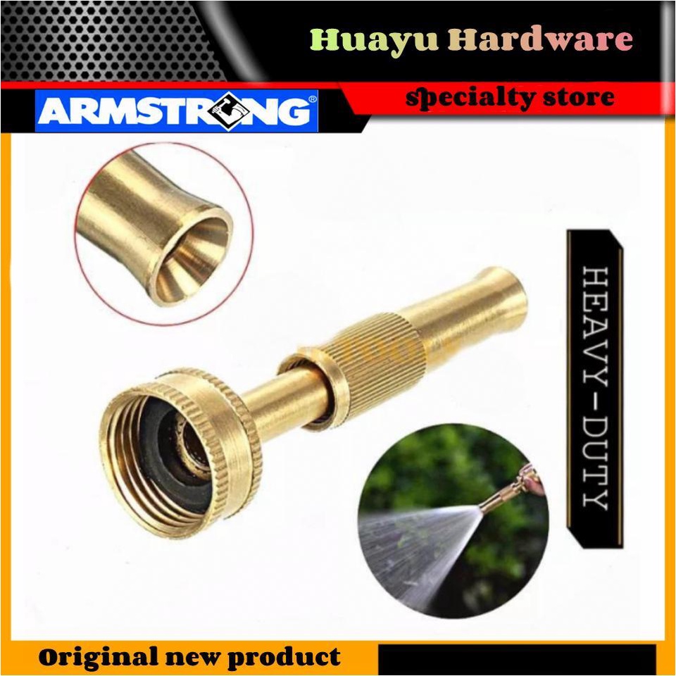 Armstrong Brass Hose Brass Hose Nozzle High Pressure Garden Water Spray 