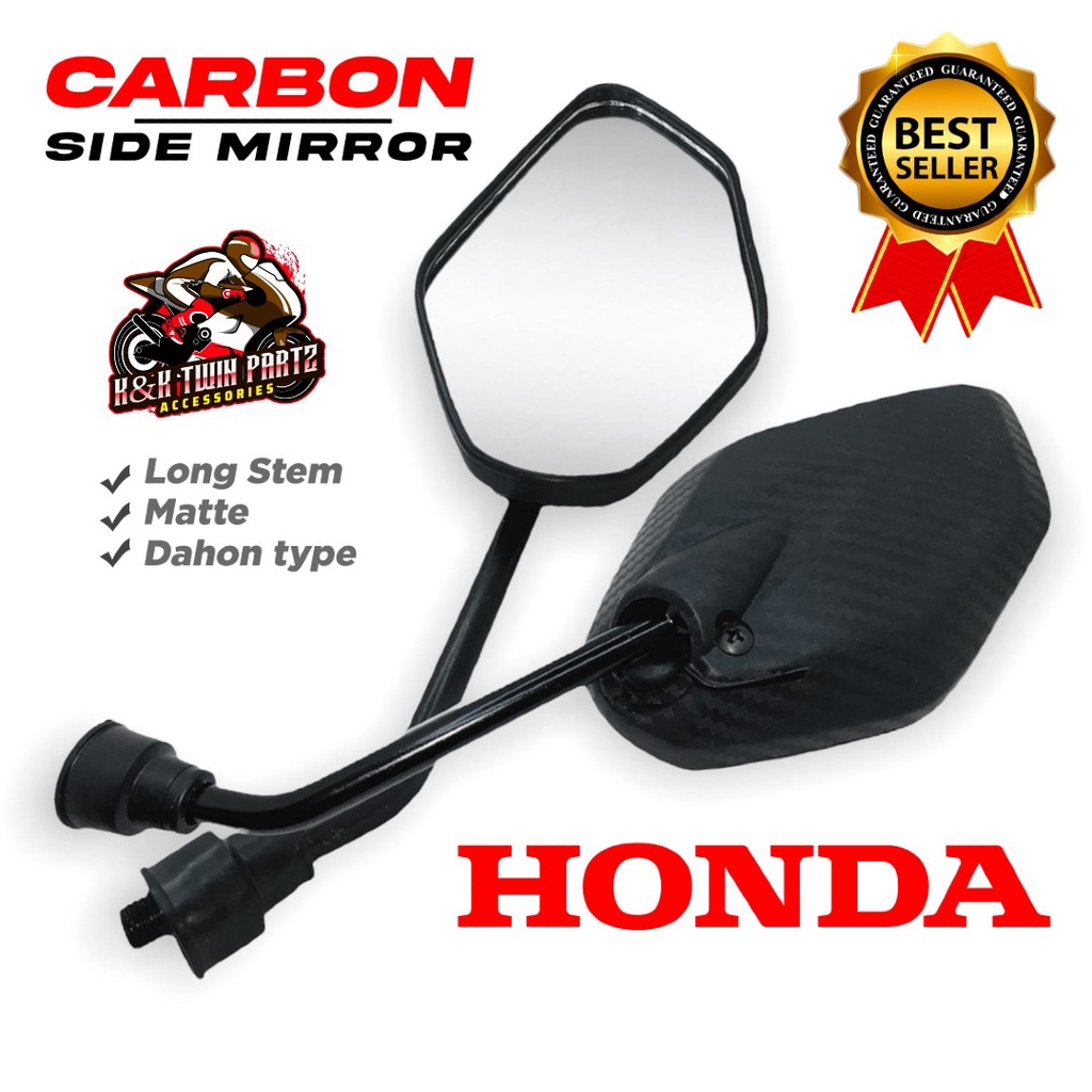 HONDA BEAT FI Side mirror carbon long stem (HONDA) Shopee Philippines