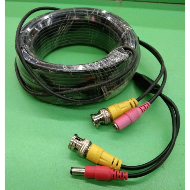 GF29204 20M COAXIAL CABLE BNC/DC (SIAMESE CABLE FOR CCTV) Shopee